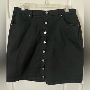 Universal Standard Ang Denim Jean Skirt - Black - Small 14/16